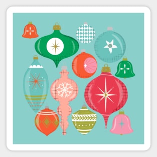 Retro Christmas ornaments Magnet